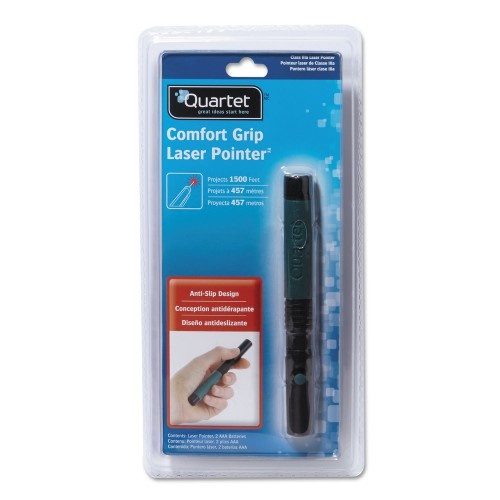 Quartet Classic Comfort Laser Pointer, Class 3A, Projects 1,500 Ft, Jade Green