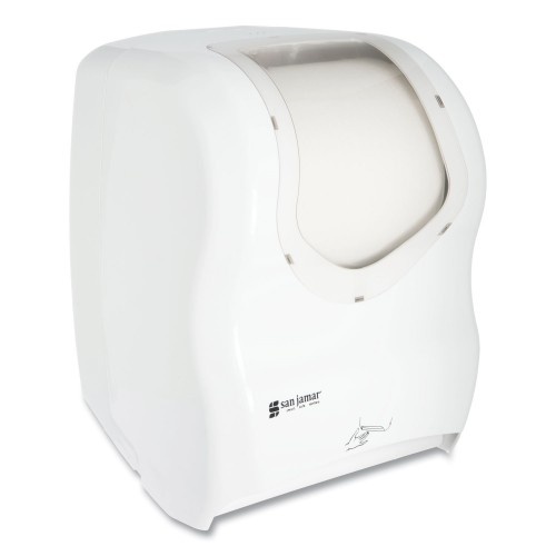 San Jamar Smart System With Iq Sensor Towel Dispenser, 16 1/2 X 9 3/4 X 12, White/Clear