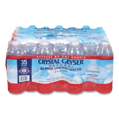 Crystal Geyser Alpine Spring Water, 16.9 Oz Bottle, 35/Carton, 54 Cartons/Pallet