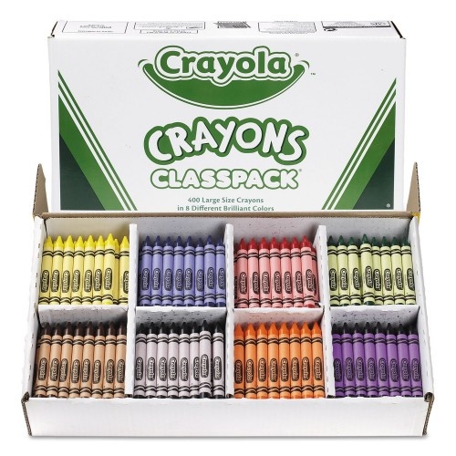Crayola Large Crayons, Carnation Pink, 12/Box