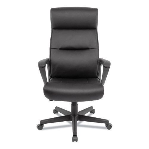 Alera Oxnam Series High-Back Task Chair, Supports Up To 275 Lbs, 17.56" To 21.38" Seat Height, Black Seat/Back, Black Base