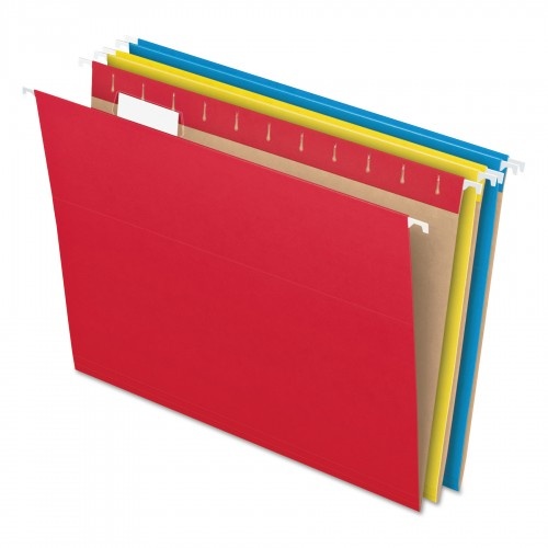 Pendaflex Colored Hanging Folders, Letter Size, 1/5-Cut Tab, Assorted, 25/Box