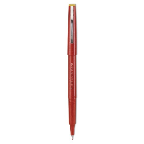 Pilot Razor Point Fine Line Porous Point Pen, Stick, Extra-Fine 0.3 Mm, Red Ink, Red Barrel, Dozen