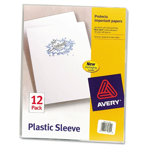 Avery Clear Plastic Sleeves, Letter Size, Clear, 12/Pack