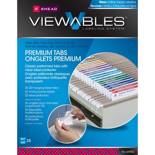 Smead Viewables Premium 3D Hanging Folder Tabs And Labels