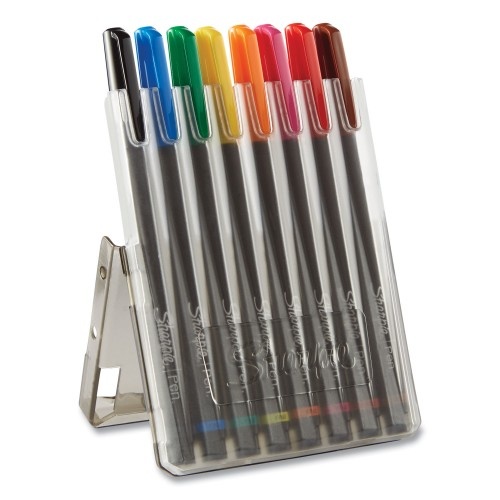 Sharpie Art Pen W/Hard Case Stick Porous Point Pen, 0.5Mm, Assorted Ink/Barrel, 8/Set