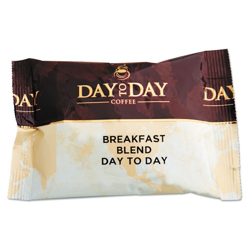 Day To Day Coffee 100% Pure Coffee, Breakfast Blend, 1.5 Oz Pack, 42 Packs/Carton