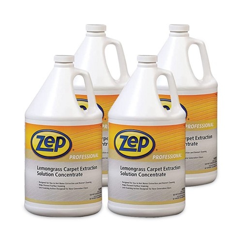 Zep Carpet Extraction Cleaner, Lemongrass, 1 Gal Bottle, 4/Carton
