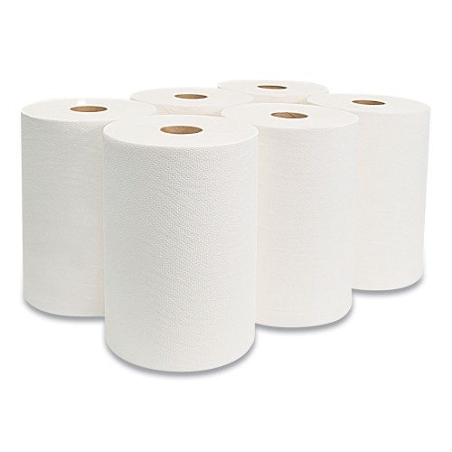 Morcon Paper 10 Inch Tad Roll Towels, 1-Ply, 10" X 550 Ft, White, 6 Rolls/Carton