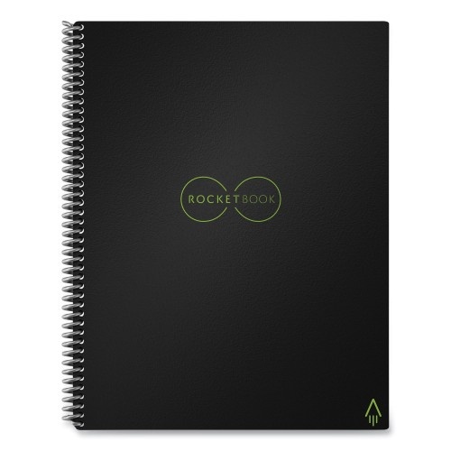 Rocketbook Core Smart Notebook, Dotted Rule, Black Cover, 11 X 8.5 Sheets