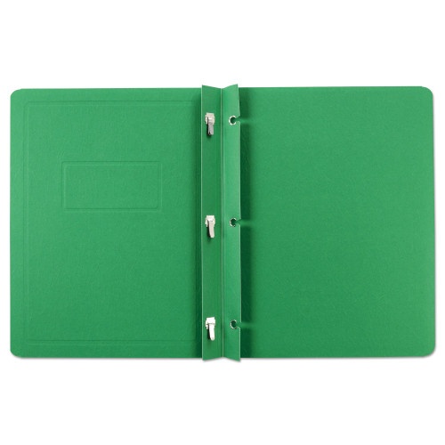 Oxford Title Panel And Border Front Report Cover, Three-Prong Fastener, 0.5" Capacity, 8.5 X 11, Light Green/Light Green, 25/Box