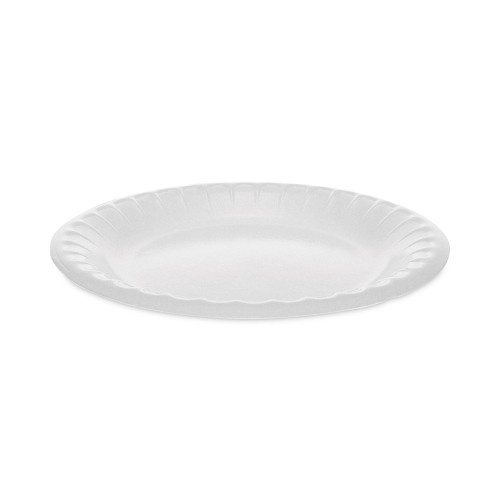 Pactiv Placesetter Deluxe Laminated Foam Dinnerware, Plate, 6" Dia, White, 1,000/Carton