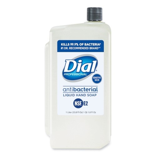 Dial Antimicrobial Soap For Sensitive Skin, 1 L Refill, Floral, 8/Carton