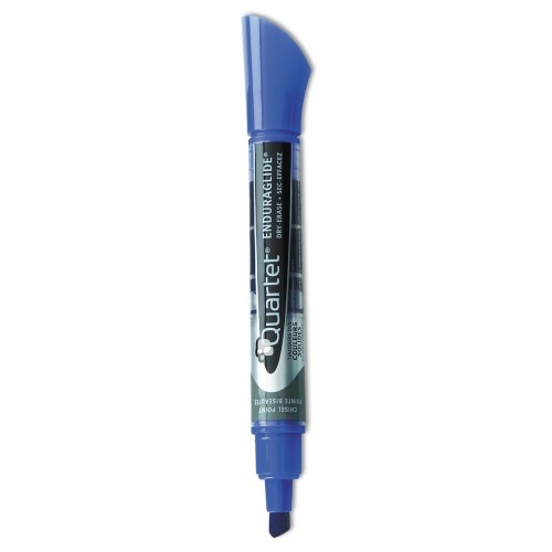 Quartet Enduraglide Dry Erase Marker, Broad Chisel Tip, Blue, Dozen