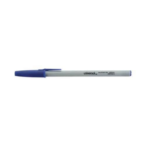 Universal Ballpoint Pen Value Pack, Stick, Medium 1 Mm, Blue Ink, Gray Barrel, 60/Pack
