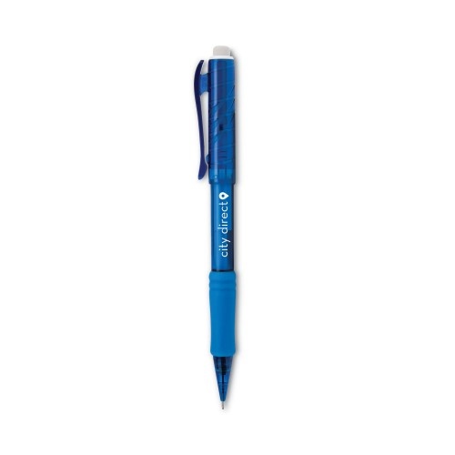 Pentel Twist-Erase Express Mechanical Pencil, 0.7 Mm, Hb (#2.5), Black Lead, Blue Barrel, Dozen