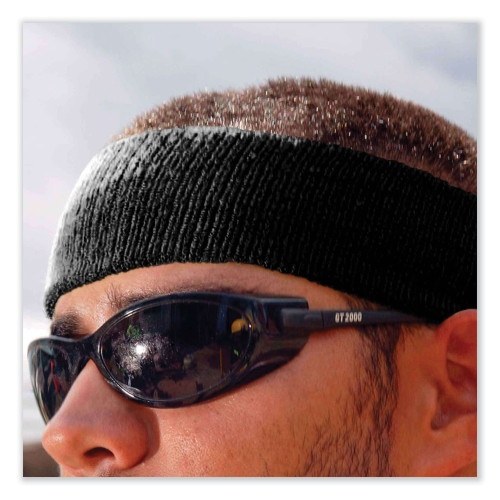 Ergodyne Chill-Its 6550 Head Terry Cloth Sweatband, Cotton Terry, One Size Fits Most, Black, Ships In 1-3 Business Days