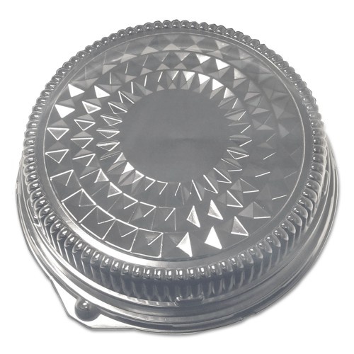 Durable Packaging Dome Lids For 16" Cater Trays, 16" Diameter X 2.5"H, Clear, Plastic, 50/Carton