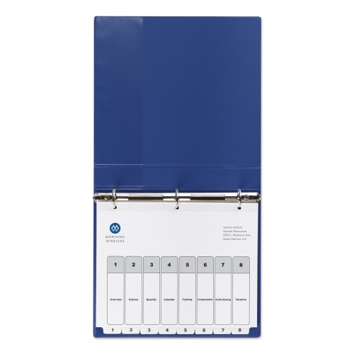 Avery Customizable Toc Ready Index Black And White Dividers, 8-Tab, 1 To 8, 11 X 8.5, 1 Set