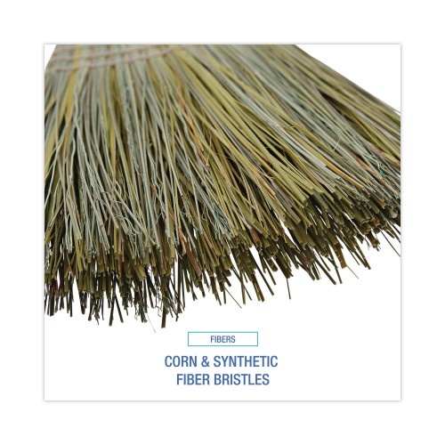 Boardwalk Corn/Fiber Warehouse Brooms, 60", Gray/Natural, 6/Carton