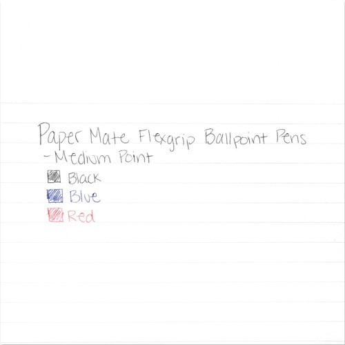 Paper Mate Flexgrip Ultra Ballpoint Pen, Retractable, Medium 1 Mm, Black Ink, Black/Gray Barrel, Dozen