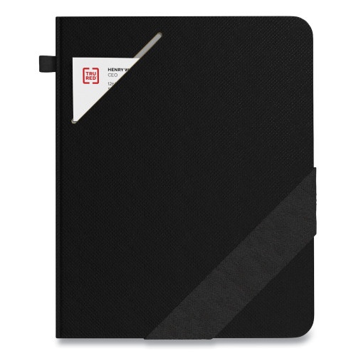 Tru Red Large Starter Journal, 1-Subject, Narrow Rule, Black Cover, 10 X 8 Sheets