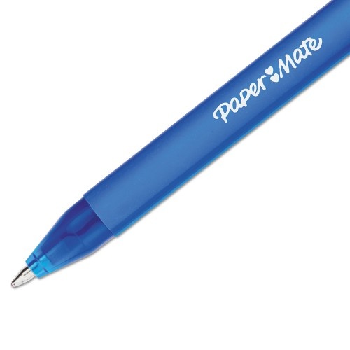 Paper Mate Comfortmate Ultra Ballpoint Pen, Retractable, Fine 0.8 Mm, Blue Ink, Blue Barrel, Dozen