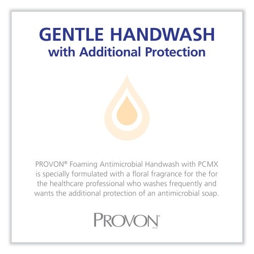 Provon Foaming Antimicrobial Handwash With Pcmx, Floral,1200 Ml Refill, For Ltx-12, 2/Carton