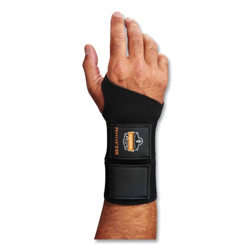 Ergodyne Proflex 675 Ambidextrous Double Strap Wrist Support, X-Large, Fits Left/Right Hand, Black, Ships In 1-3 Business Days