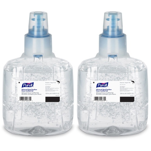 Purell Advanced Hand Sanitizer Green Certified Gel Refill, For Ltx-12 Dispensers, 1,200 Ml, Fragrance-Free, 2/Carton
