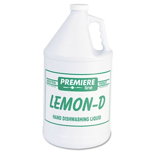 Kess Lemon-D Dishwashing Liquid, Lemon, 1Gal, Bottle, 4/Carton