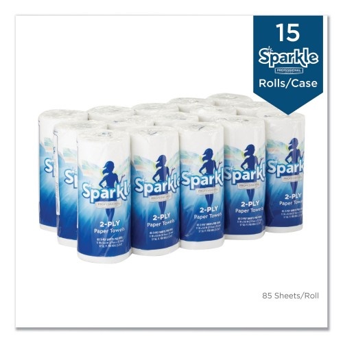 Georgia-Pacific Sparkle Ps Perforated Paper Towel, White, 8 4/5 X 11, 85/Roll, 15 Roll/Carton