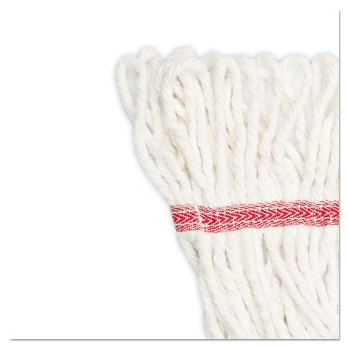 Boardwalk Super Loop Wet Mop Head, Cotton/Synthetic Fiber, 5" Headband, Large Size, White