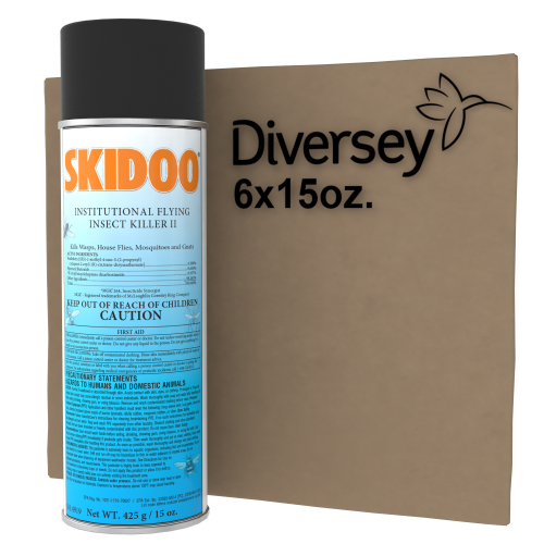 Diversey Skidoo Institutional Flying Insect Killer, 15 Oz Aerosol Spray, 6/Carton