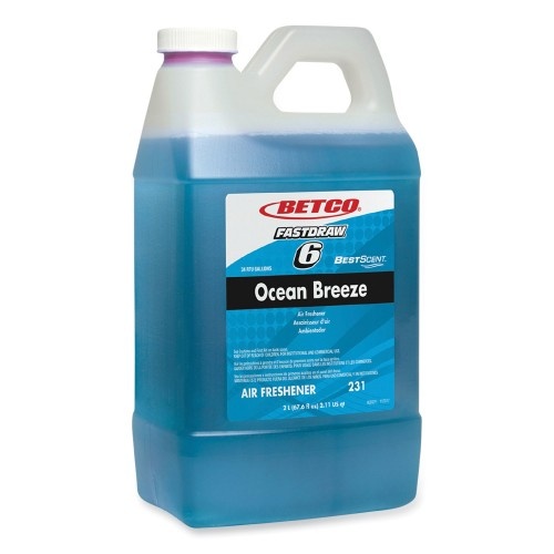 Betco Bestscent Ocean Breeze Deodorizer, Ocean Breeze Scent, 67.6 Oz Fastdraw Bottle, 4/Carton