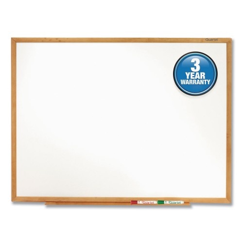 Quartet Classic Series Total Erase Dry Erase Boards, 72 X 48, White Surface, Oak Fiberboard Frame