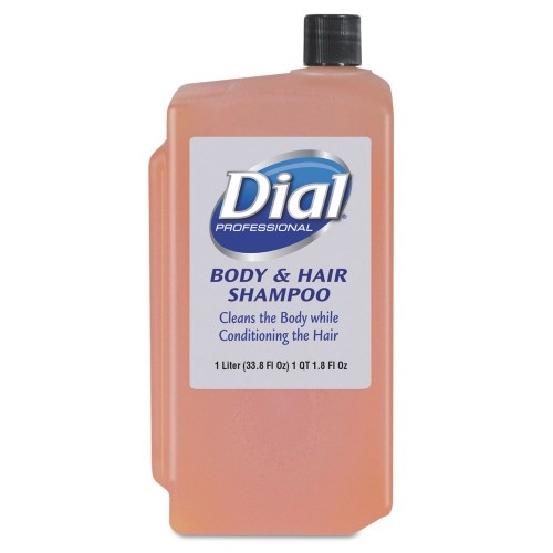 Dial Hair + Body Wash Refill For 1 L Liquid Dispenser, Neutral Scent, 1 L, 8/Carton