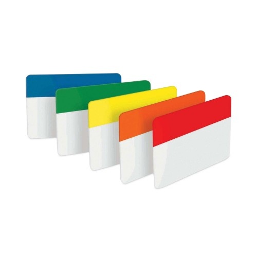 Post-It Solid Color Tabs, 1/5-Cut, Assorted Colors, 2" Wide, 30/Pack