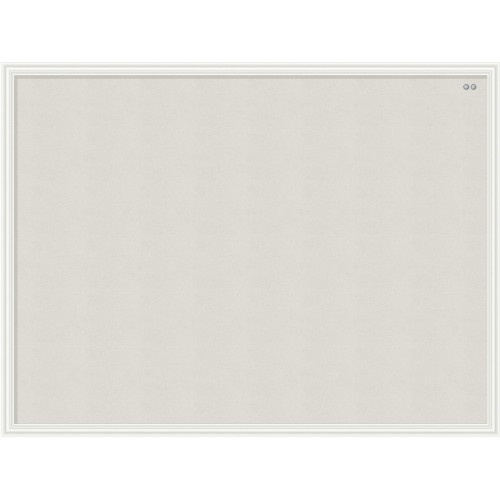 U Brands Linen Cork Linen Bulletin Board, 23" X 17" , White Wood Frame (3264U00-01)