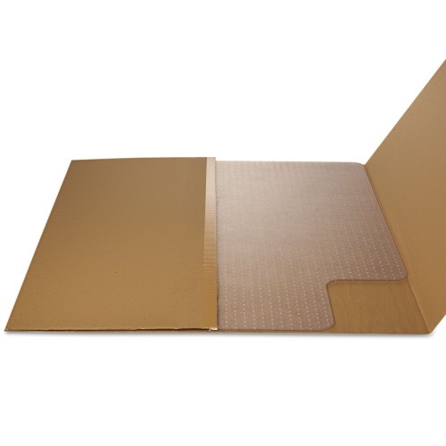 Deflecto Duramat Moderate Use Chair Mat For Low Pile Carpet, 45 X 53, Wide Lipped, Clear