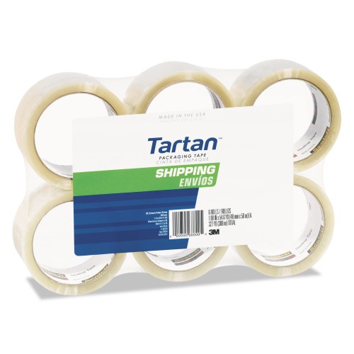 Tartan 3710 Packaging Tape, 3" Core, 1.88" X 54.6 Yds, Clear, 6/Pack