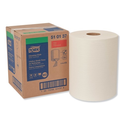 Tork Cleaning Cloth, 12.6 X 10, White, 500 Wipes/Carton