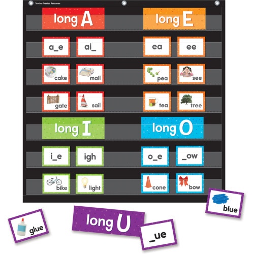 Teacher Created Resources Long Vowels Pocket Chart Cards