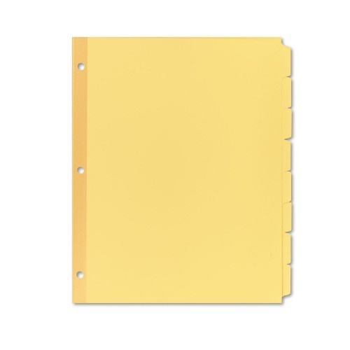Avery Write And Erase Plain-Tab Paper Dividers, 8-Tab, 11 X 8.5, Buff, 24 Sets