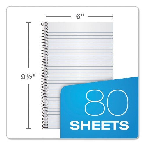 Tops Second Nature Single Subject Wirebound Notebooks, Medium/College Rule, Light Blue Cover, 9.5 X 6 Sheets