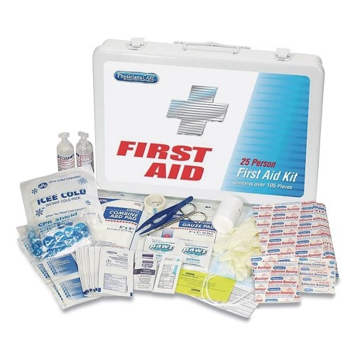 Physicianscare First Aid Kit For Up To 25 People, 125 Pieces, Metal Case