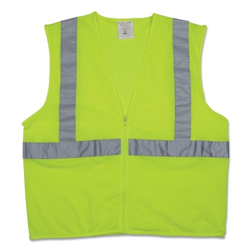 Pip Zipper Safety Vest, X-Large, Hi-Viz Lime Yellow