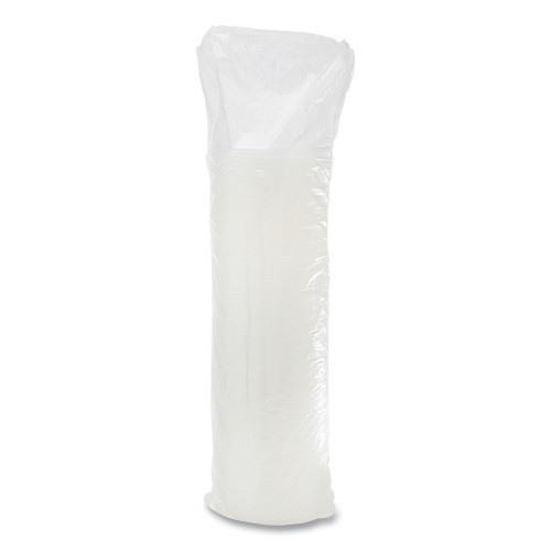 Dart Plastic Lids, Fits 12 Oz To 24 Oz Hot/Cold Foam Cups, Straw-Slot Lid, White, 100/Pack, 10 Packs/Carton