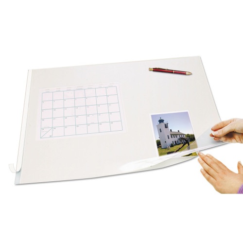 Artistic Second Sight Clear Plastic Desk Protector with Hinged Protector