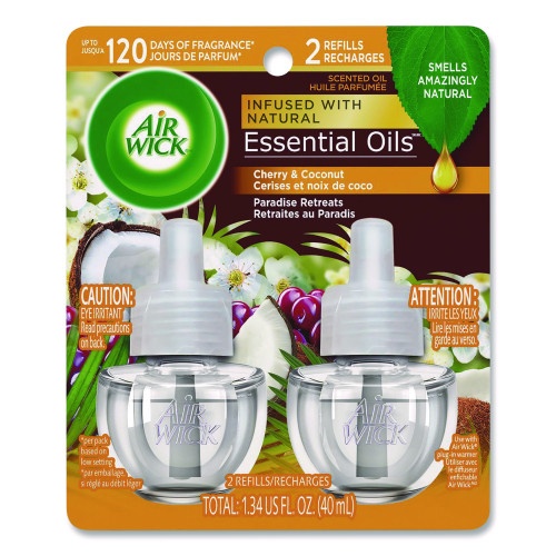 Air Wick Life Scents Scented Oil Refills, Paradise Retreat, 0.67 Oz, 2/Pack